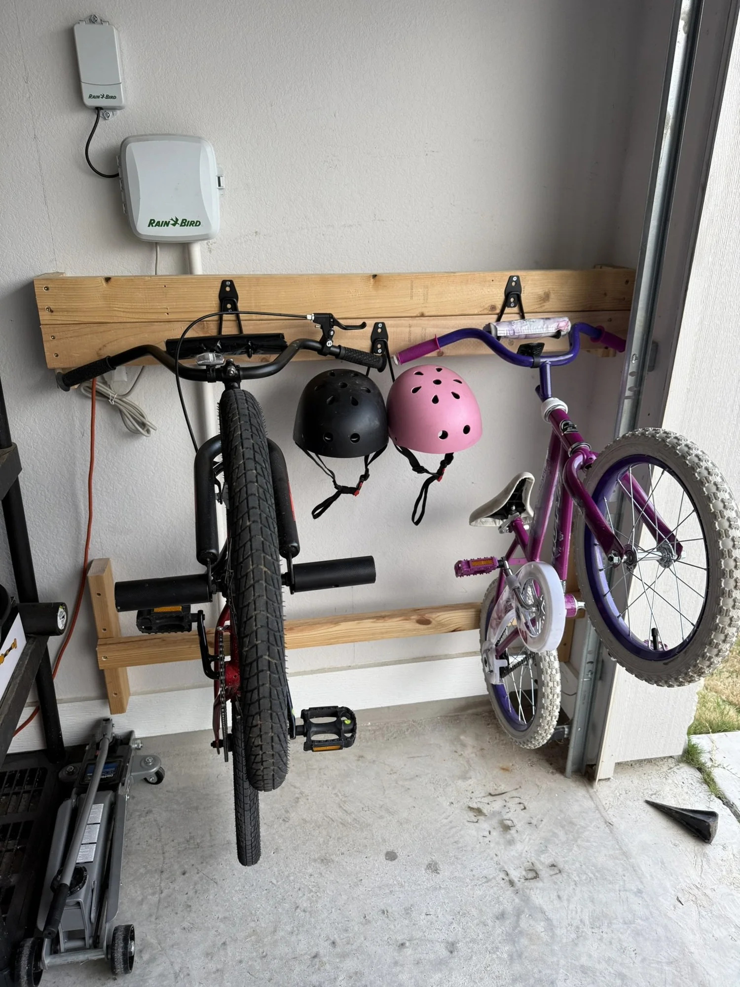Garage bike rack build