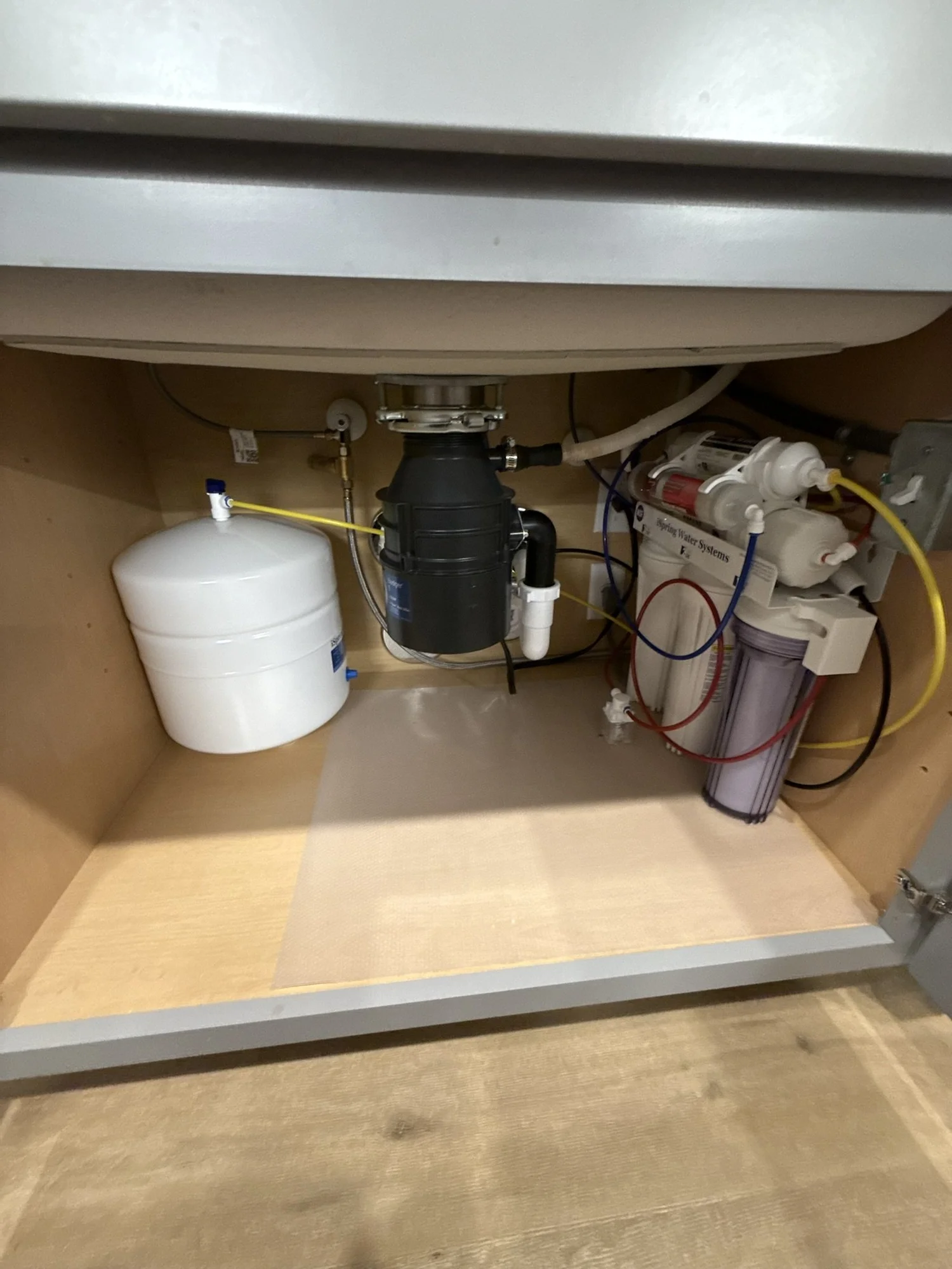 Reverse osmosis water filter install